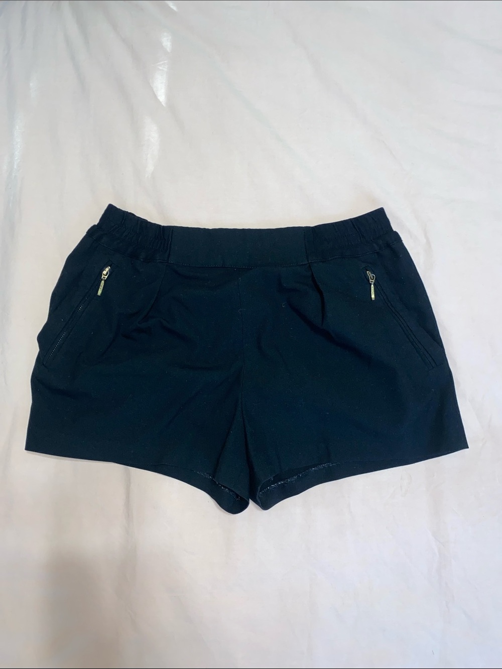 Zara Black Athletic Shorts with Zip Pockets